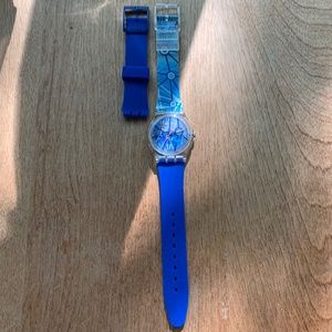 Vintage Swatch Watch ( 3 piece band ). See explanation  New battery .Works well